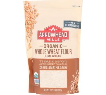 Arrowhead Mills – Organic Whole Wheat Flour – Stone Ground – Case Of 6 – 22 Oz.