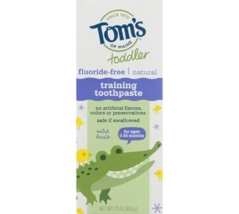 Tom’s Of Maine Toothpaste – Toddler Training – Natural – Fluoride Free – Mild Fruit – 1.75 Oz – Case Of 6