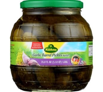 Kuhne Pickle – Barrel – Garlic – Case Of 6 – 34.2 Fl Oz