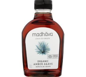 Madhava Honey Organic Agave Nectar – Amber – Case Of 6 – 23.5 Oz.