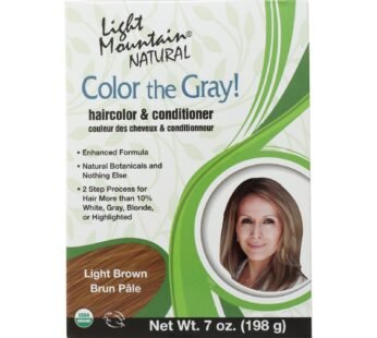 Light Mountain Hair Color – Color The Gray! Light Brown – Case Of 1 – 7 Oz.