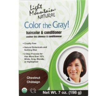 Light Mountain Hair Color – Color The Gray! Chestnut – Case of 1 – 7 oz.