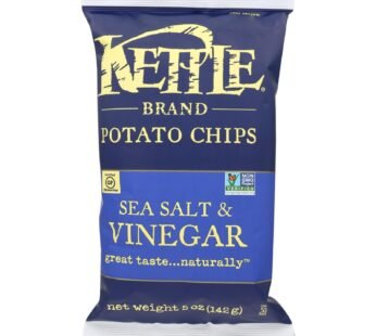 Kettle Brand Potato Chips – Sea Salt And Vinegar – Case Of 15 – 5 Oz.