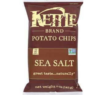 Kettle Brand Potato Chips – Sea Salt – Case Of 15 – 5 Oz.