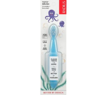 Radius – Totz Toothbrush 18+ Months – Extra Soft – Clear Sparkle – Case Of 6