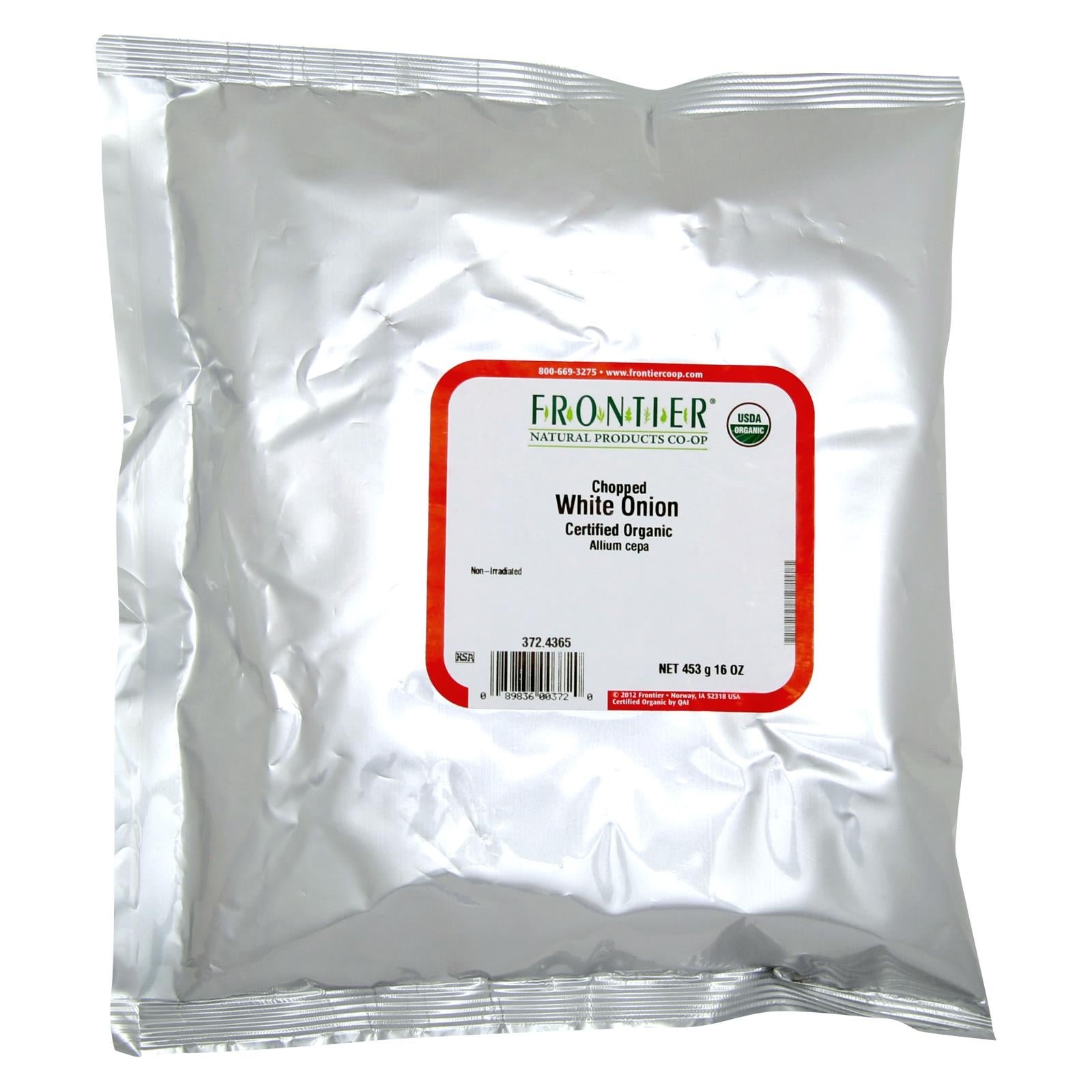 Frontier Herb Onion Organic White Chopped – Single Bulk Item – 1lb