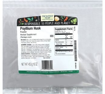 Frontier Herb Psyllium Seed Husk Powder – Single Bulk Item – 1lb