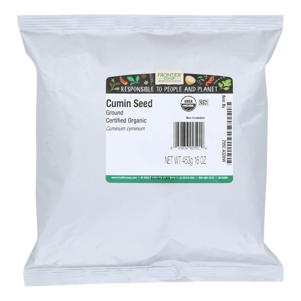 Frontier Herb Cumin Seed Powder Organic Ground – Single Bulk Item – 1lb