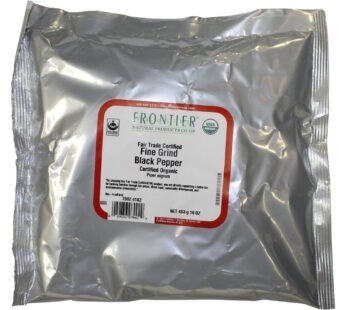 Frontier Herb Pepper Organic Fair Trade Certified Black Fine Grind – Single Bulk Item – 1lb