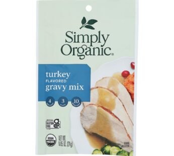 Simply Organic Roasted Turkey Flavored Gravy Seasoning Mix – Case Of 12 – 0.85 Oz.