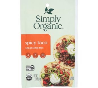 Simply Organic Spicy Taco Seasoning Mix – Case Of 12 – 1.13 Oz.