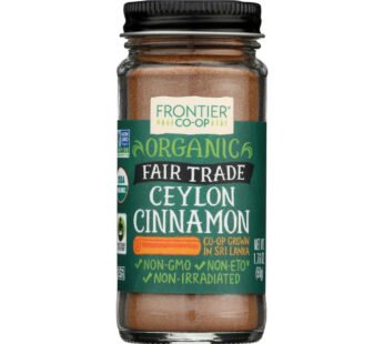 Frontier Herb Cinnamon – Organic – Fair Trade Certified – Ground – Ceylon – 1.76 Oz