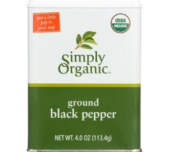 Simply Organic Ground Black Pepper – Case Of 6 – 4 Oz.