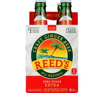 Reed’s – Ginger Beer Extra 0 Sugar – Case of 6 – 4/12 FZ