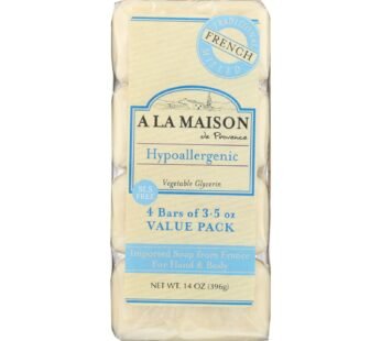 A La Maison – Bar Soap – Unscented Value Pack – 3.5 oz Each / Pack of 4