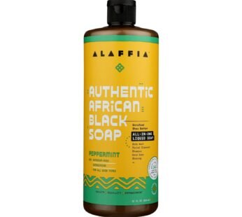 Alaffia – African Black Soap – Peppermint – 32 Fl Oz.