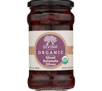 Divina – Organic Olives – Kalamata Sliced – Case Of 6 – 5.6 Oz.