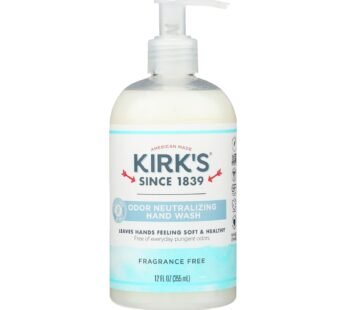 Kirk’s Natural – Hand Soap Fragrance Free – 12 Fz