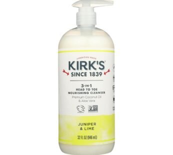 Kirk’s Natural – 3-in-1 Cleanser Juniper Lime – 32 Fz