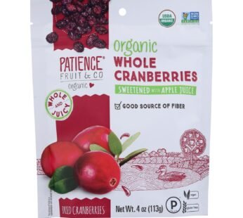 Patience Fruit And Co Whole Cranberries – Dried – Case Of 8 – 4 Oz