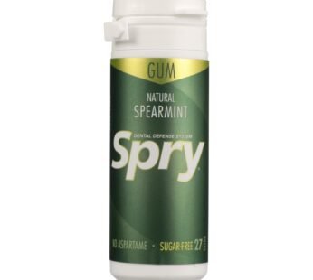 Spry All Natural Spearmint Chewing Gum – Case Of 6 – 27 Ct