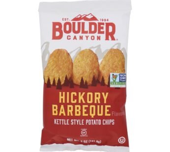 Boulder Canyon – Kettle Chips – Hickory Barbeque – Case Of 12 – 5 Oz.