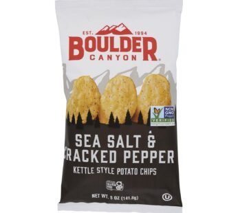 Boulder Canyon – Chips – Sea Salt And Cracked Pepper – Case Of 12 – 5 Oz.