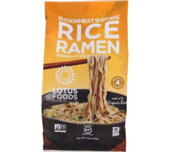 Lotus Foods Buckwheat Mushroom Brown Rice Ramen With Vegetable Soup – Case Of 10 – 2.8 Oz.