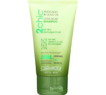 Giovanni Hair Care Products Shampoo – 2Chic Ultra-Moist Shampoo With Avocado and Olive Oil – Case of 12 – 1.5 fl oz.