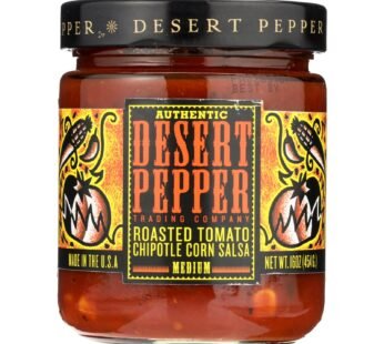 Desert Pepper Trading – Medium Hot Roasted Tomato Chipotle Corn Salsa – Case Of 6 – 16 Oz.