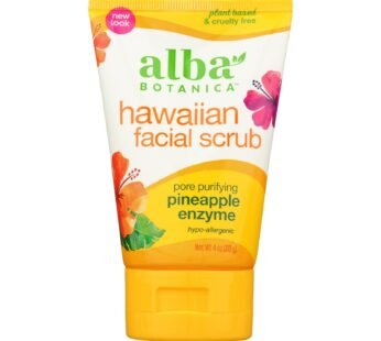 Alba Botanica – Hawaiian Pineapple Enzyme Facial Scrub – 4 Fl Oz