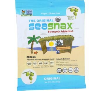 Seasnax Organic Premium Roasted Seaweed Snack – Original – Case Of 16 – 0.54 Oz.