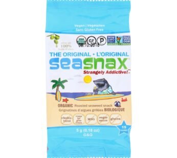 Seasnax Organic Seasnax Original Roasted Seaweed Snack – Case Of 24 – 0.18 Oz.