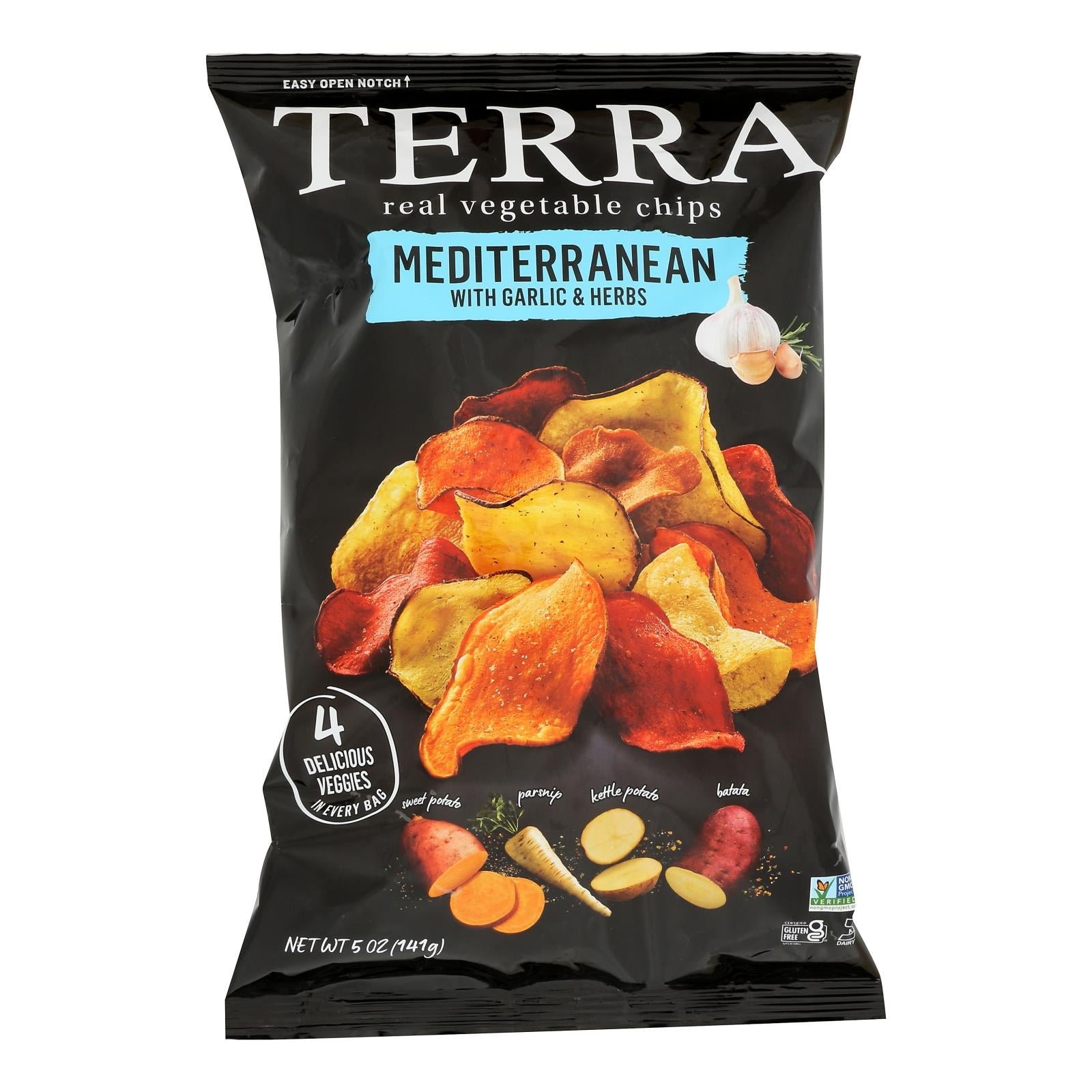 Terra Chips Exotic Vegetable Chips – Mediterranean – Case Of 12 – 5 Oz.