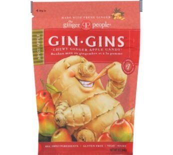 Ginger People Chewy Ginger Candy – Spicy Apple – Case Of 12 – 3 Oz.