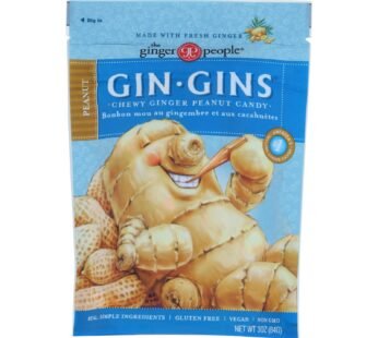 Ginger People Chewy Ginger Candy – Peanut – Case Of 12 – 3 Oz.