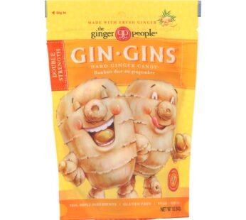 Ginger People – Gin Gins Hard Ginger Candy – Double Strength – Case Of 12 – 3 Oz.