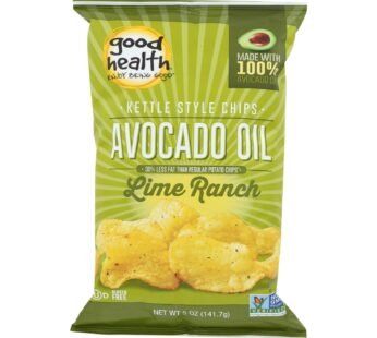 Good Health Kettle Chips – Avocado Oil Lime Ranch – Case Of 12 – 5 Oz.