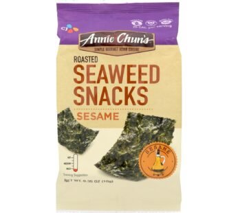 Annie Chun’s Seaweed Snacks Roasted Sesame – Case Of 12 – 0.35 Oz.