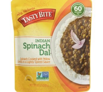 Tasty Bite Entree – Indian Cuisine – Spinach Dal – Indian – 10 Oz – Case Of 6