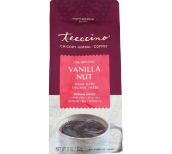 Teeccino Mediterranean Herbal Coffee Vanilla Nut – 11 Oz – Case Of 6