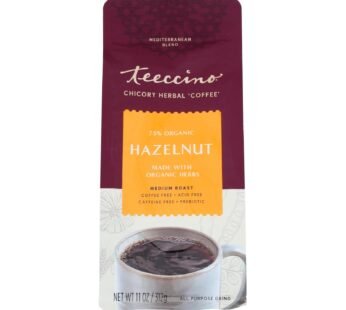 Teeccino Mediterranean Herbal Coffee Hazelnut – 11 Oz – Case Of 6