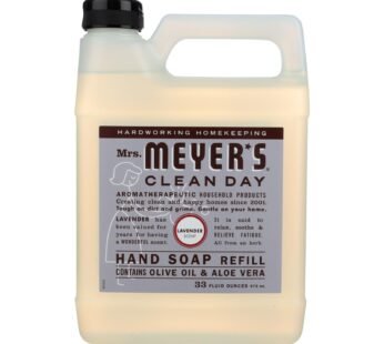 Mrs. Meyer’s Clean Day – Liquid Hand Soap Refill – Lavender – Case Of 6 – 33 Fl Oz.