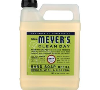 Mrs. Meyer’s Clean Day – Liquid Hand Soap Refill – Lemon Verbena – Case Of 6 – 33 Fl Oz.