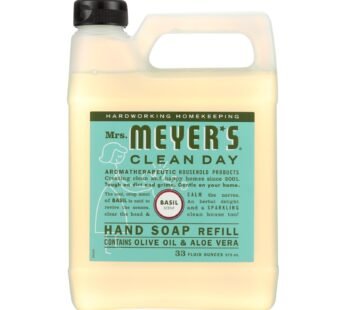 Mrs. Meyer’s Clean Day – Liquid Hand Soap Refill – Basil – Case Of 6 – 33 Fl Oz.