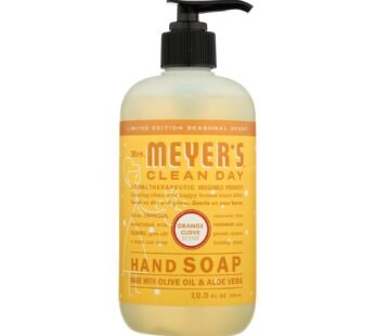 Mrs. Meyer’s Clean Day – Liquid Hand Soap – Orange Clove – Case of 6 – 12.5 fl oz.