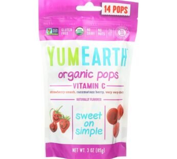 Yummy Earth Organic Vitamin C Pops – 3 Oz – Case Of 6