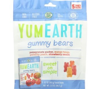 Yumearth Organics Organic Gummy Bear – Snack – Case Of 12 – 0.7 Oz.