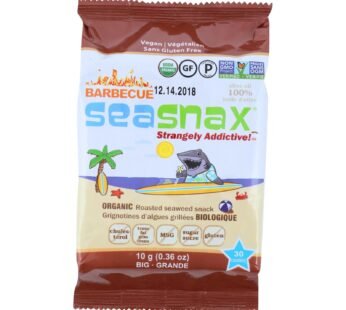 Seasnax Seaweed Snax – Organic – BBQ – Case of 12 – .36 oz