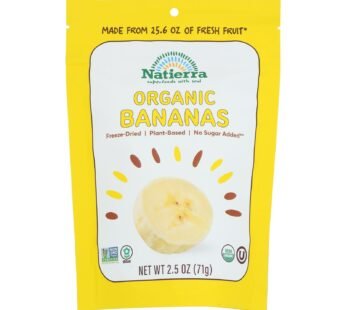 Natierra Organic Freeze Dried Raw – Banana – Case Of 12 – 2.5 Oz.